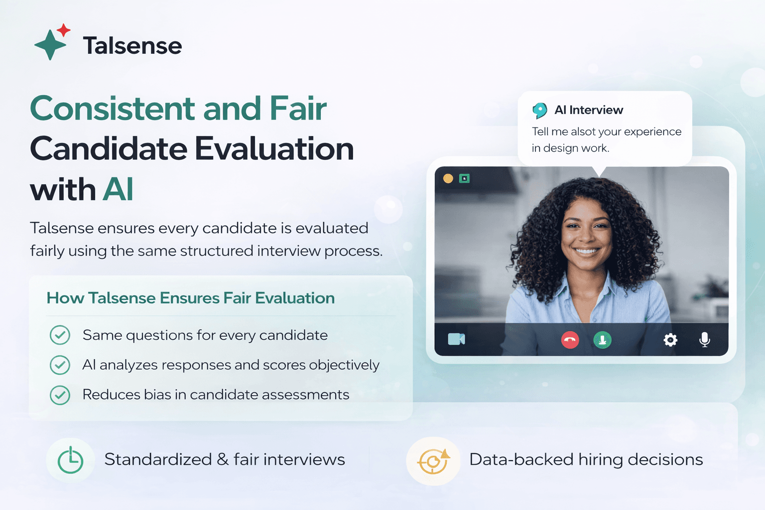Consistent and Fair Candidate Evaluation with Talsense